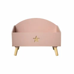 EMINZA Coffre à jouet ouvert enfant bois (H44 cm) Stars Rose Discount