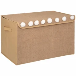 Atmosphera createur d'interieur for kids Coffre à jouets enfant jute pliant (57 x 36 cm) Elio Marron Online