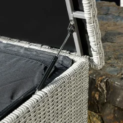 MOBELLIA Coffre de rangement extérieur en résine tressée Calvi Gris Online