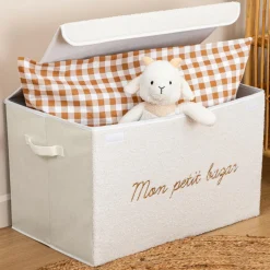 Atmosphera cru017dateur d'intu017drieur for kids Coffre de rangement pliable enfant bouclette (36 x 57 cm) Yuma Blanc Hot