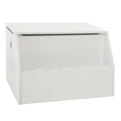 Atmosphera createur d'interieur for kids Coffre enfant bois (H38 cm) Evan Blanc Discount