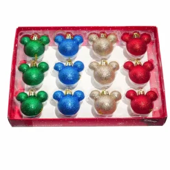 CHRISTMAS INSPIRATIONS Coffret de 12 boules de Noël (D30 mm) mini Mickey Multicolore