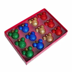 CHRISTMAS INSPIRATIONS Coffret de 12 boules de Noël (D30 mm) mini Mickey Multicolore