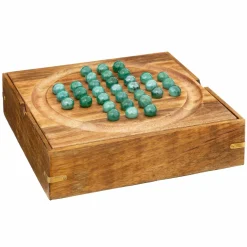 ATMOSPHERA Coffret jeu solitaire en manguier Naturel Bois New