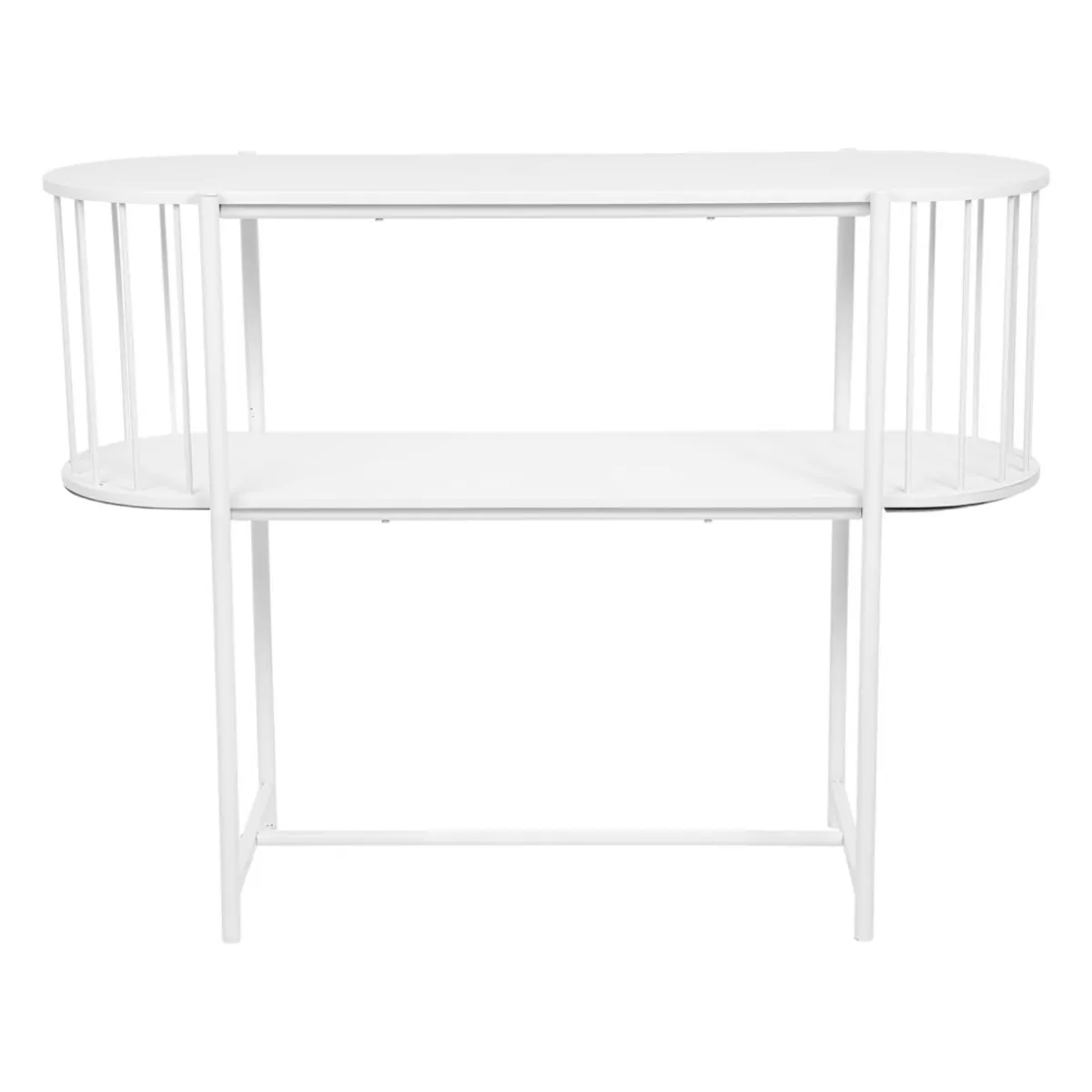 OSTARIA Console bois et métal 2 niveaux (H75 cm) Octave he Blanc Hot