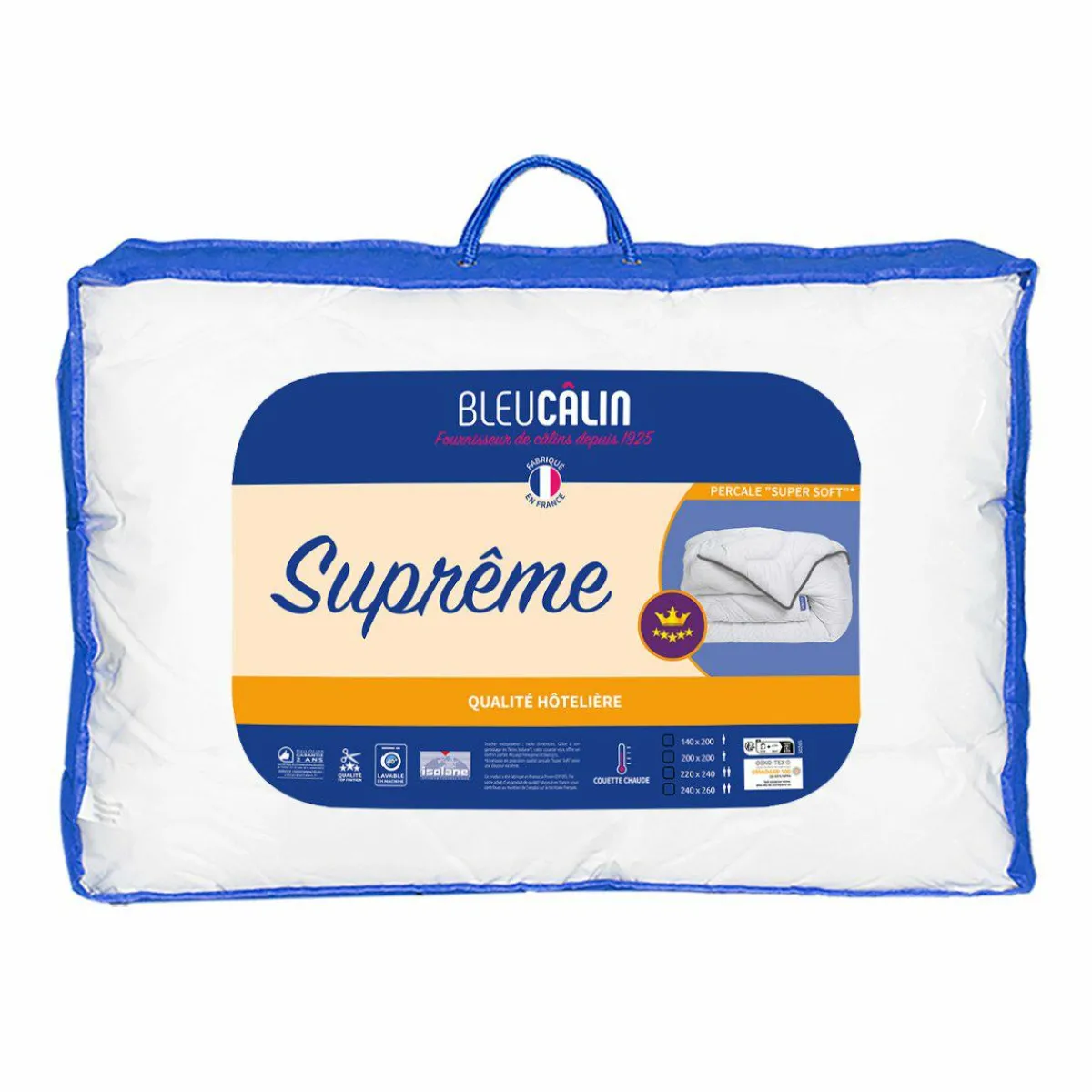 BLEU CALIN Couette Chaude (240 x 220 cm) Suprème he Blanc Clearance
