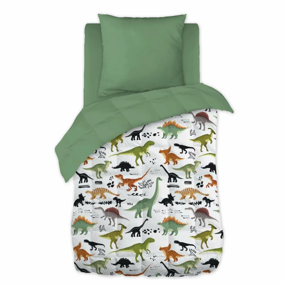 L'EFFET PAPILLON Couette imprimée enfant (140 x 200 cm) Cretace e Vert Best