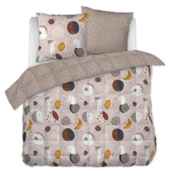 L'effet papillon Couette imprimée enfant coton et deux taies d'oreiller (240 x 220 cm) Sky Dream Rose New