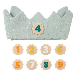 OSTARIA Couronne d'anniversaire enfant coton (40 cm) Roi e Vert Clearance