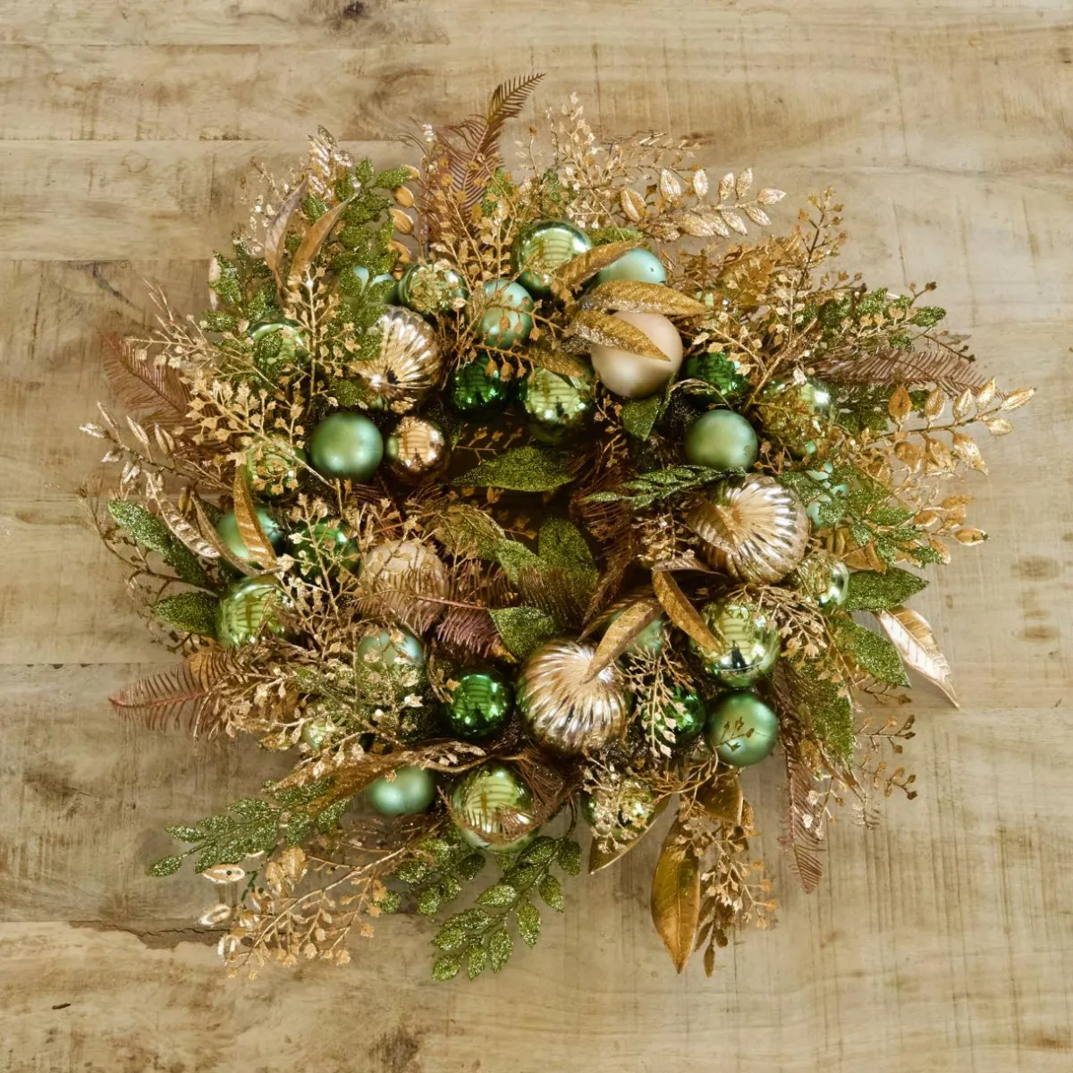 KAEMINGK Couronne de Noël (D50 cm) Majesty et doré Vert Hot