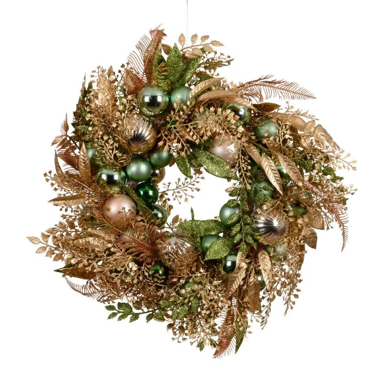 KAEMINGK Couronne de Noël (D50 cm) Majesty et doré Vert Hot