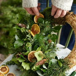 KAEMINGK Couronne de Noël en paille (D25 cm) à décorer Naturel Discount