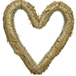 KAEMINGK Couronne de Noël en paille (D30 cm) Cœur à décorer Naturel Best