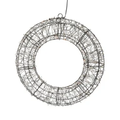 KOOPMAN Couronne de Noël lumineuse 500 micro LED (D38 cm) Star Light et blanc chaud Noir Sale