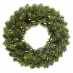 KAEMINGK Couronne de Noël lumineuse (D40 cm) Manitoba Blanc chaud Sapin vert lumineux Discount