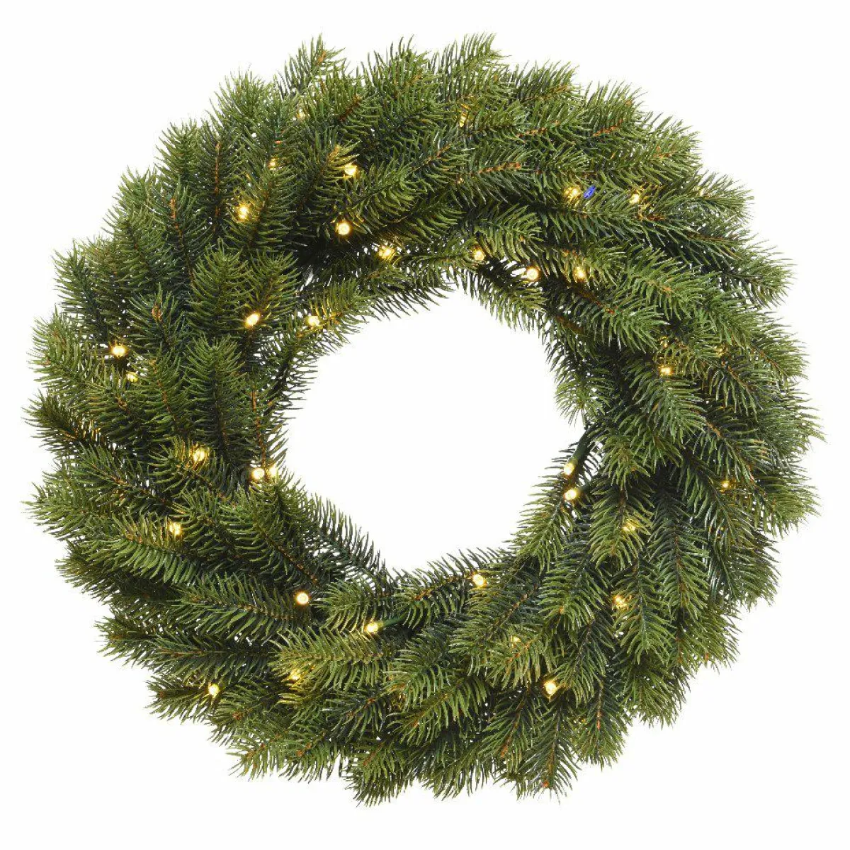 KAEMINGK Couronne de Noël lumineuse (D40 cm) Manitoba Blanc chaud Sapin vert lumineux Discount