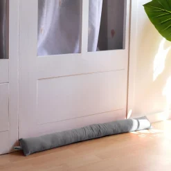 ENJOY HOME Coussin bas de porte coton recyclé (80 x 8 cm) Dune Gris clair Outlet