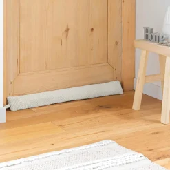 douceur d'intu017drieur Coussin bas de porte flanelle (80 x 10 cm) Flanela Ecru Discount