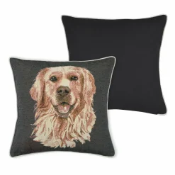 LOVELY CASA Coussin carré (40 cm) Choupy Gris Anthracite
