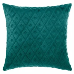 ATMOSPHERA Coussin carré (40 cm) 3D Losange Bleu canard Best