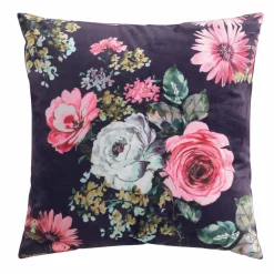 DOUCEUR D'INTERIEUR Coussin carré (45 cm) Flower life Prune Clearance