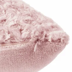 ATMOSPHERA Coussin carré (45 x 45 cm) Bouclée Rose Rose poudré Discount