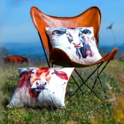 STOF Coussin carré (50 x 50 cm) Fernande Marron Cognac Outlet