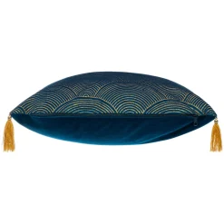 ATMOSPHERA Coussin carré (40 x 40 cm) Glitter Bleu canard Best