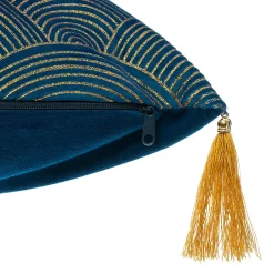 ATMOSPHERA Coussin carré (40 x 40 cm) Glitter Bleu canard Best