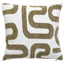Atmosphera, cru017dateur d'intu017drieur Coussin carré (40 x 40 cm) Safina Vert kaki