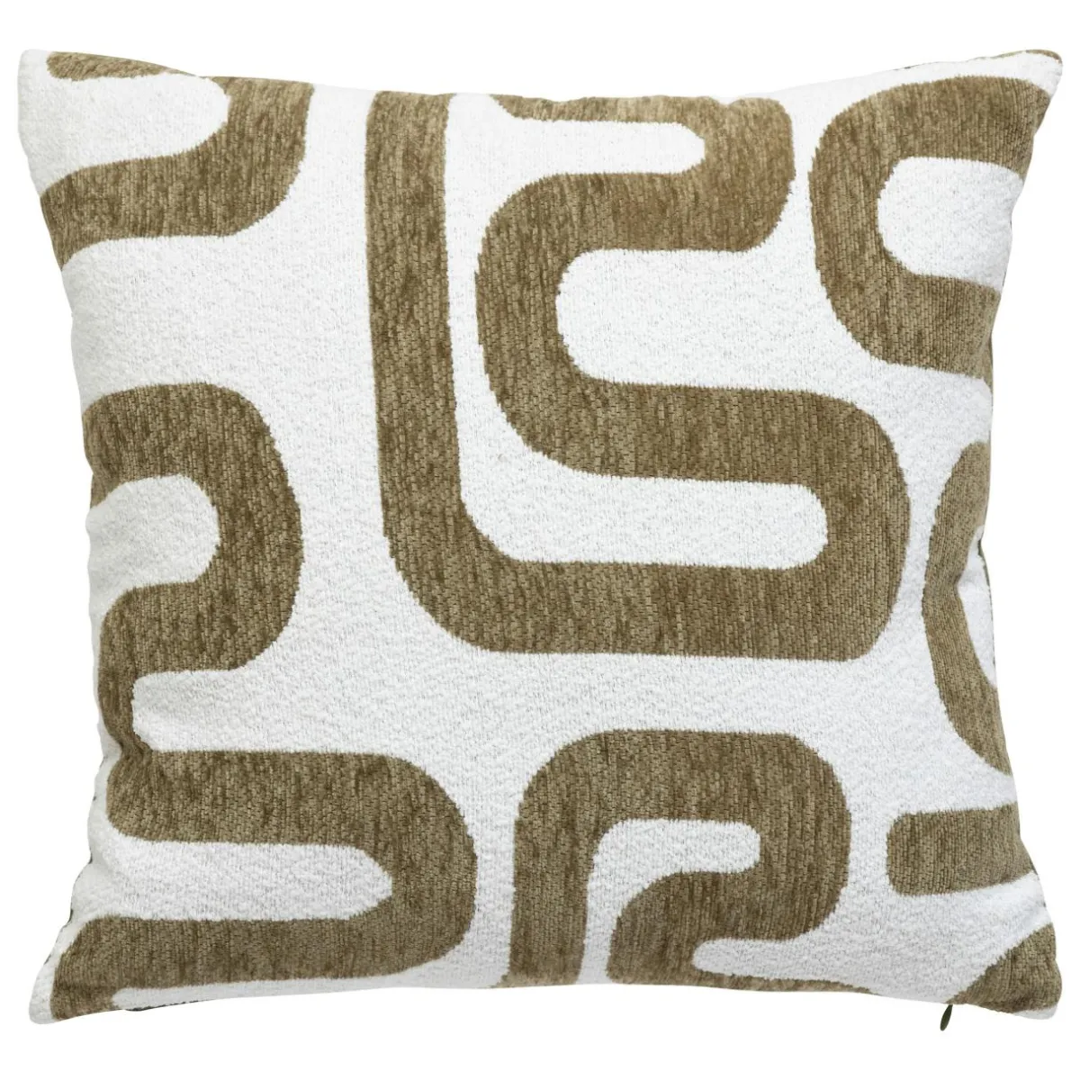 Atmosphera, cru017dateur d'intu017drieur Coussin carré (40 x 40 cm) Safina Vert kaki