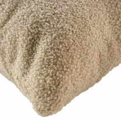 douceur d'intu017drieur Coussin carré bouclette (45 cm) Wooly Beige Discount