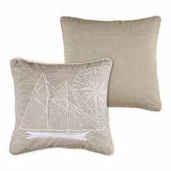 LOVELY CASA Coussin carré coton (40 cm) Yacht Gris Best