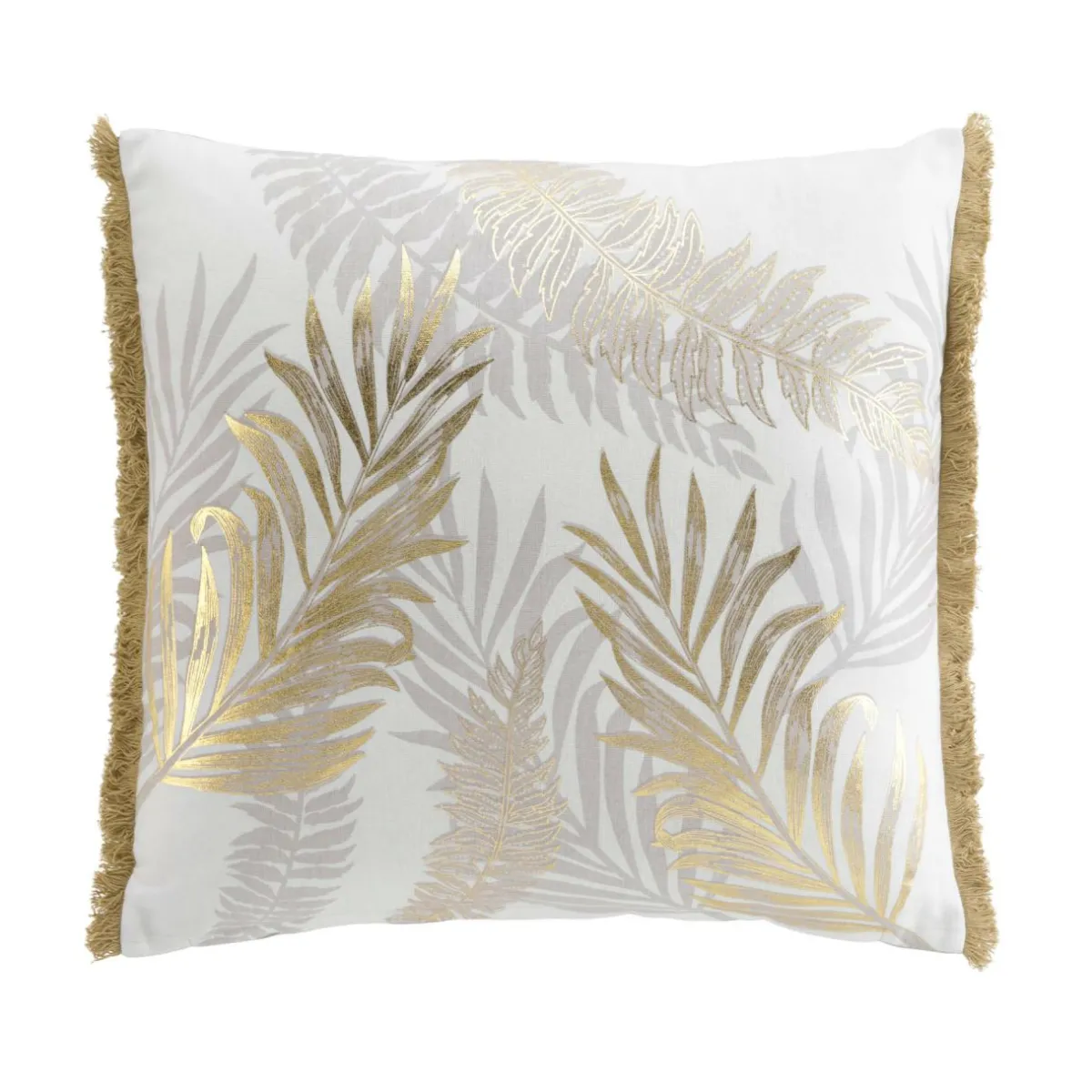 douceur d'intu017drieur Coussin carré coton (50 x 50 cm) Melisse Or Discount