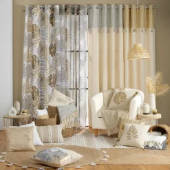 douceur d'intu017drieur Coussin carré coton (40 x 40 cm) Solea Or Sale