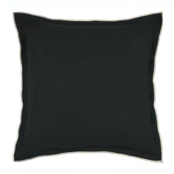 STOF Coussin carré coton (45 x 45 cm) Helios Noir