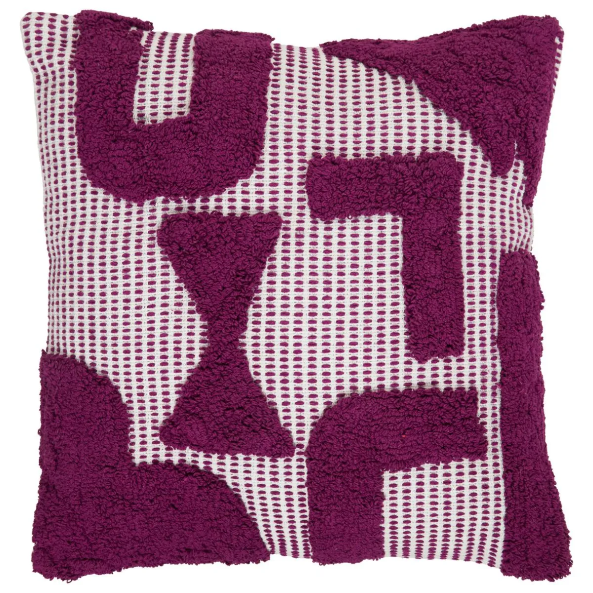 Atmosphera, cru017dateur d'intu017drieur Coussin carré coton (50 x 50 cm) Poppy Violet Best