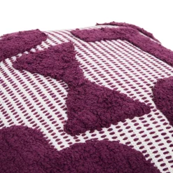 Atmosphera, cru017dateur d'intu017drieur Coussin carré coton (50 x 50 cm) Poppy Violet Best