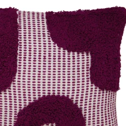 Atmosphera, cru017dateur d'intu017drieur Coussin carré coton (50 x 50 cm) Poppy Violet Best