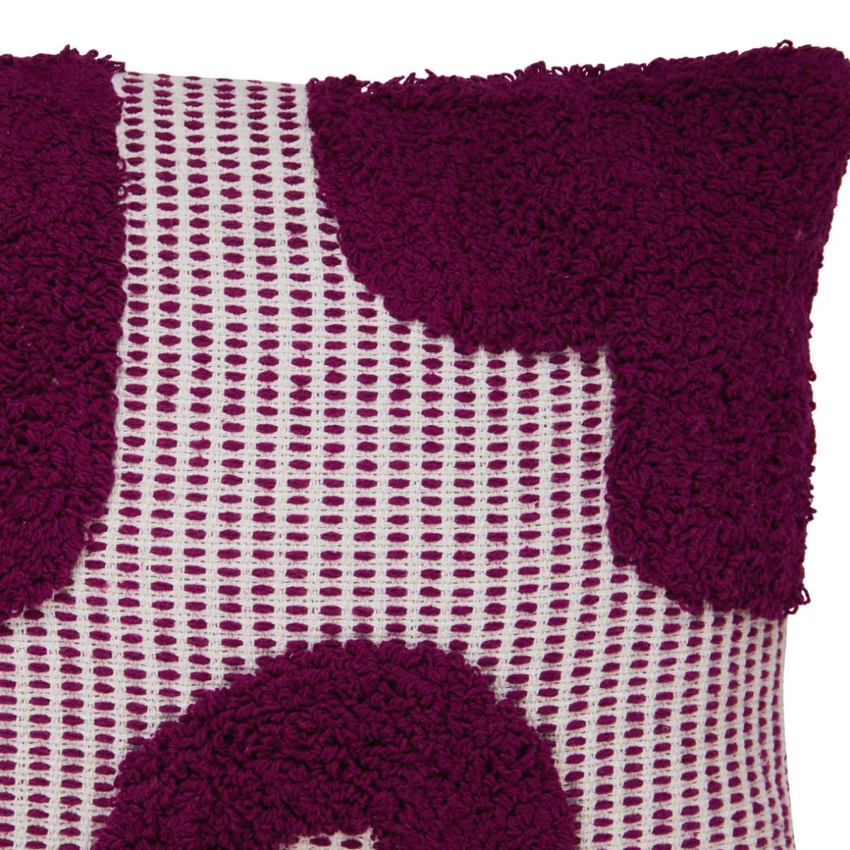 Atmosphera, cru017dateur d'intu017drieur Coussin carré coton (50 x 50 cm) Poppy Violet Best