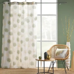 douceur d'intu017drieur Coussin carré coton (40 x 40 cm) Lotus Vert Hot