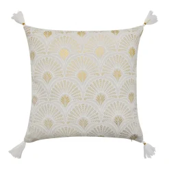 douceur d'intu017drieur Coussin carré coton (45 x 45 cm) Layoa Or Outlet