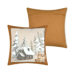 STOF Coussin carré coton (45 x 45 cm) Wildforest Ecru Best