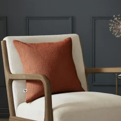 L'EFFET PAPILLON Coussin carré coton (45 x 45 cm) Sixtine Terracotta Best