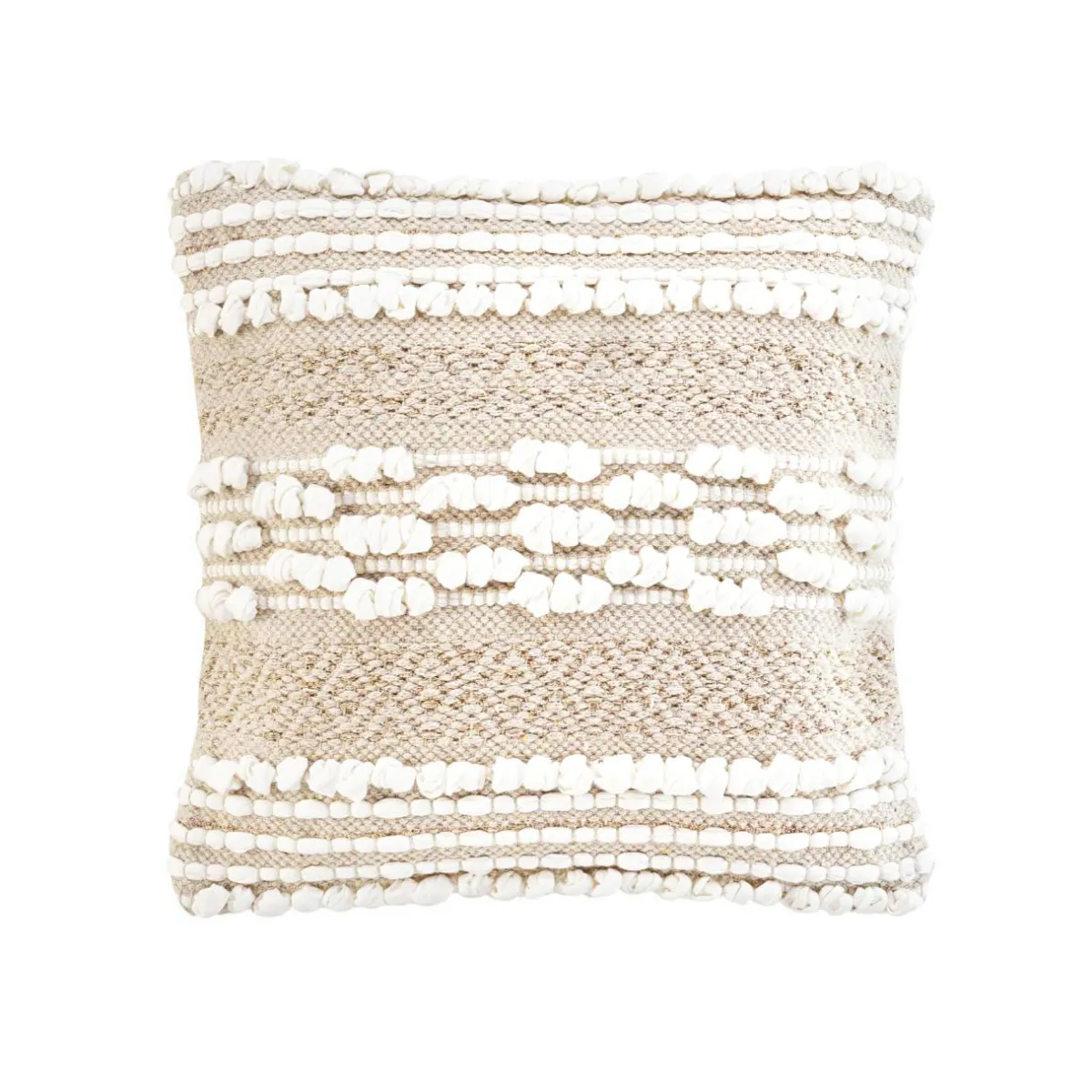 douceur d'intu017drieur Coussin carré coton (40 x 40 cm) Blanca Beige Sale