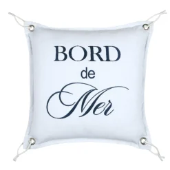 STOF Coussin carré coton (45 x 45 cm) Bordemer Blanc Hot