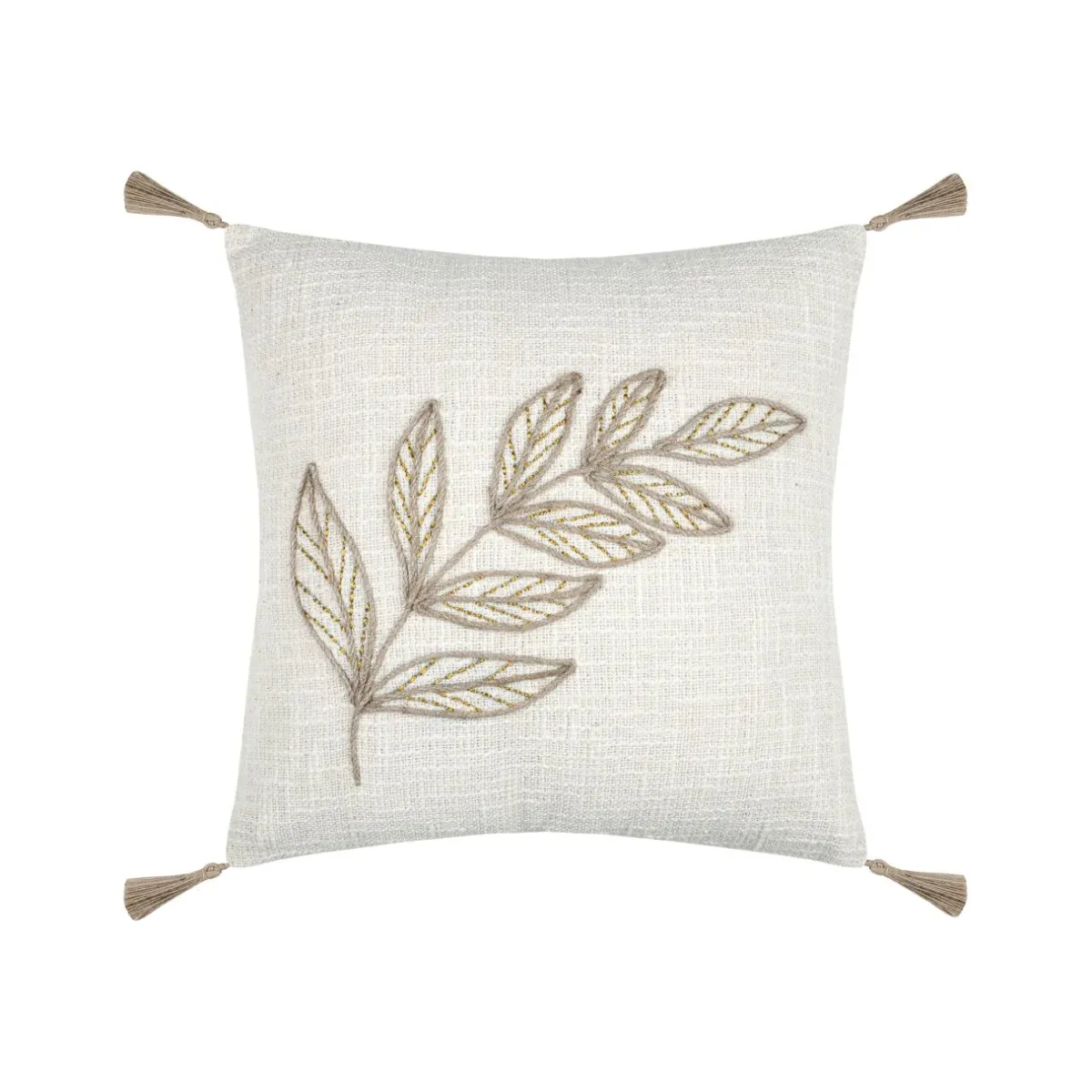 STOF Coussin carré coton (40 x 40 cm) Hemera Ecru Hot