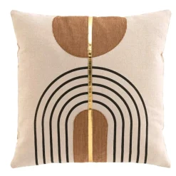 douceur d'intu017drieur Coussin carré coton (45 x 45 cm) Spyro Ecru Online