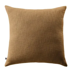 L'EFFET PAPILLON Coussin carré coton (60 x 60 cm) Sixtine Camel New