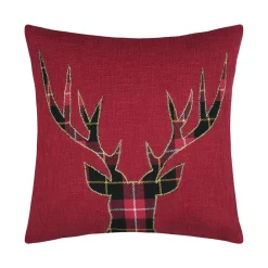 STOF Coussin carré coton (45 x 45 cm) Finna Rouge New